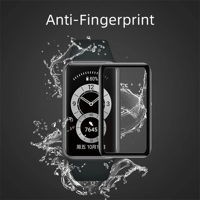 1-3PCS 9D Curved Protective Glass For Huawei Band 6 Glass Screen Protector Film Hauwei Huawey Band6 Band 6 Pro Smart Accessories