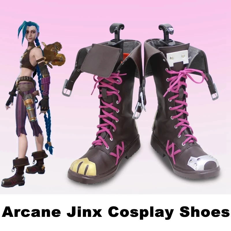 Новинка Аниме Косплей Реквизит игры LOL анимация Arcane Jinx Пользовательские сапоги