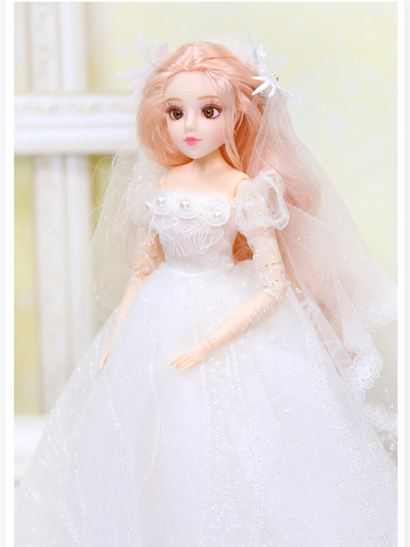Fortune дней 1/6 MMGIRL BJD шарнирное тело с 3D глаза кружевное платье для девочек 30 см