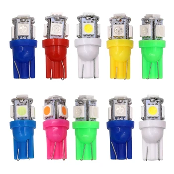 

1pcs T10 LED W5W 5050 5SMD 192 168 194 White Lights LED Car Light Wedge Lamp Bulbs Super Bright DC 12V License Plate Light DRL