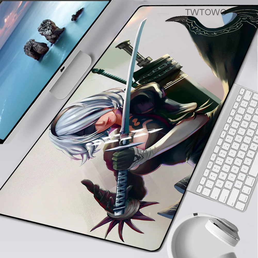 

900x400mm XXL Nier Automata Sexy Gaming Mouse Pad Large Computer Mousepad Rubber Gamer Keyboard Office Mouse Mat for CSGO DOTA