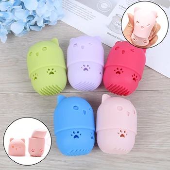

Silicone Beauty Powder Puff Blender Holder Sponge Makeup Egg Drying Case Portable Soft Cosmetic Blender Sponge Box Holder