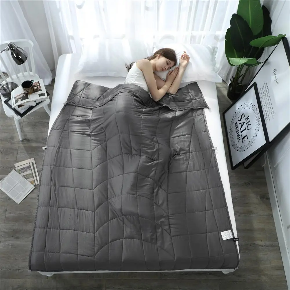 

Weighted Blanket 100% Cotton Soft And Comfortable Gravity Blanket For Autism Anxiety Over-stress Population Blanket