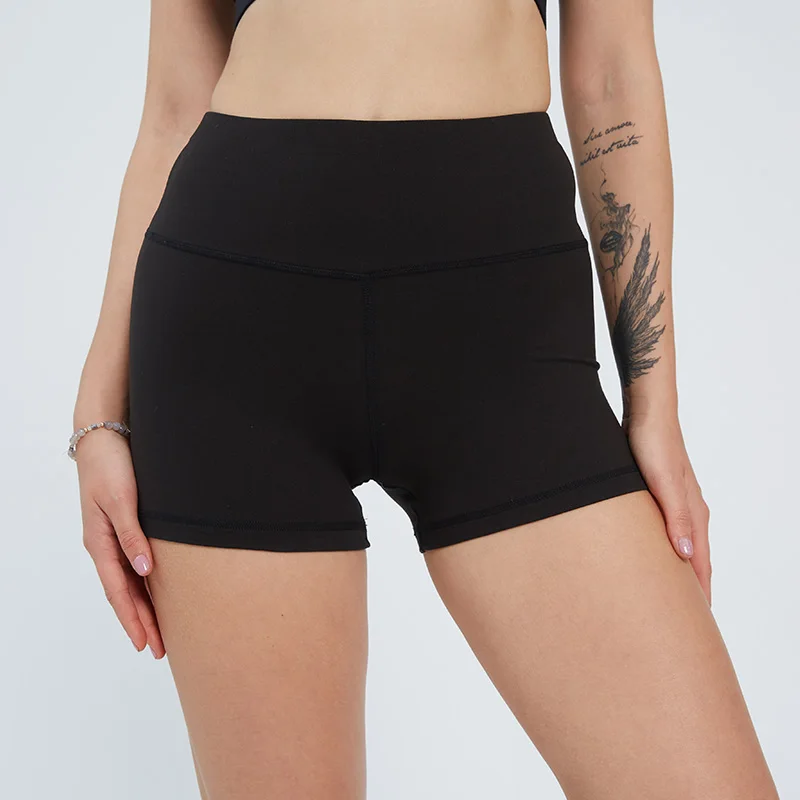 

NORMOV Summer Women Shorts Workout High Waist Push Up Polyester Hot Short Solid Breathable Skinny Femme Shorts