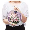 Hand Painted 3D Lily Butterfly Bird Sunflower Plates For Wall Hanging 8inch Ceramic Decorative Plate New Home Hotel Wall Decor 2