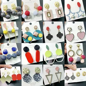 

30 Paris/lot novelty fashion women alloy earring lot vintage style cool design women jewelry earring wholesale 200731-54