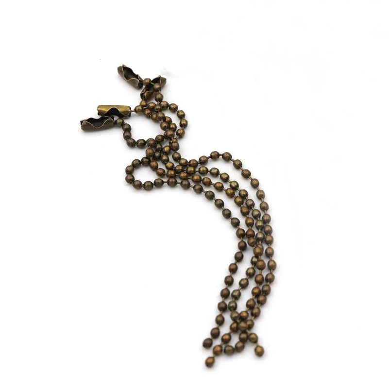 Античное серебро с оттенком бронзы соединитель застежка мяч цепи брелки бирка для Diy ожерелья, браслеты, ювелирные изделия делая оптовые поставки - Цвет: Antique Bronze