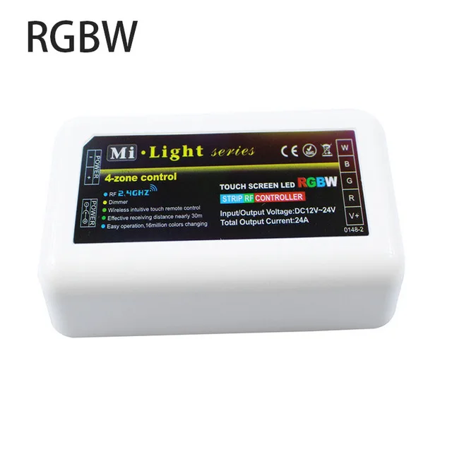 Лидер продаж с регулируемой яркостью Mi-Light Беспроводной 2,4 г 4-зоны RF Беспроводной RGBW светодиодный контроллер для гибкий 5050 Светодиодная лента RGBW/RGBWW светодиодный полосы светильник