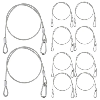 

10PCS Stage Lighting Cable 31.5 Inch Steel Cable for Stage Lighting Par Light Moving Head Light