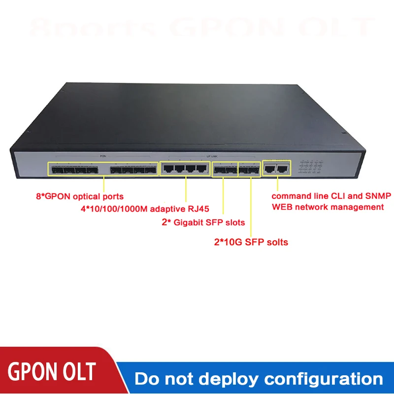 GPON OLT 8PON порты 8 PON SFP портов без модуля совместимый ONT | Мобильные телефоны и