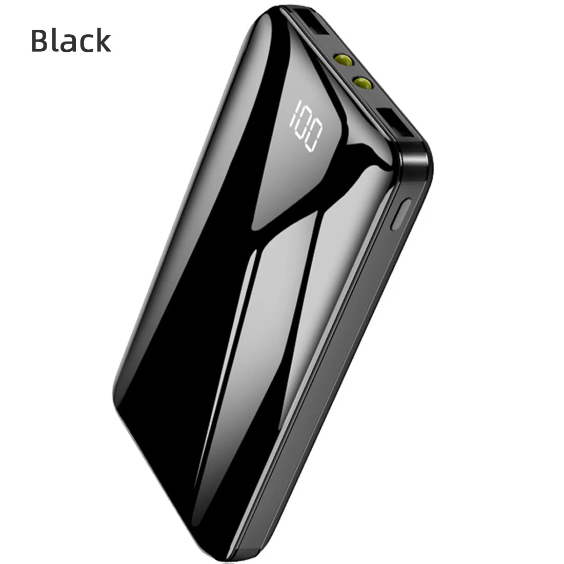black 10000mAh QI 3,0 power Bank настоящий 20000mah водонепроницаемый внешний портативный аккумулятор зарядное устройство для Xiaomi Iphone huawei Dule USB - Цвет: black 10000mAh