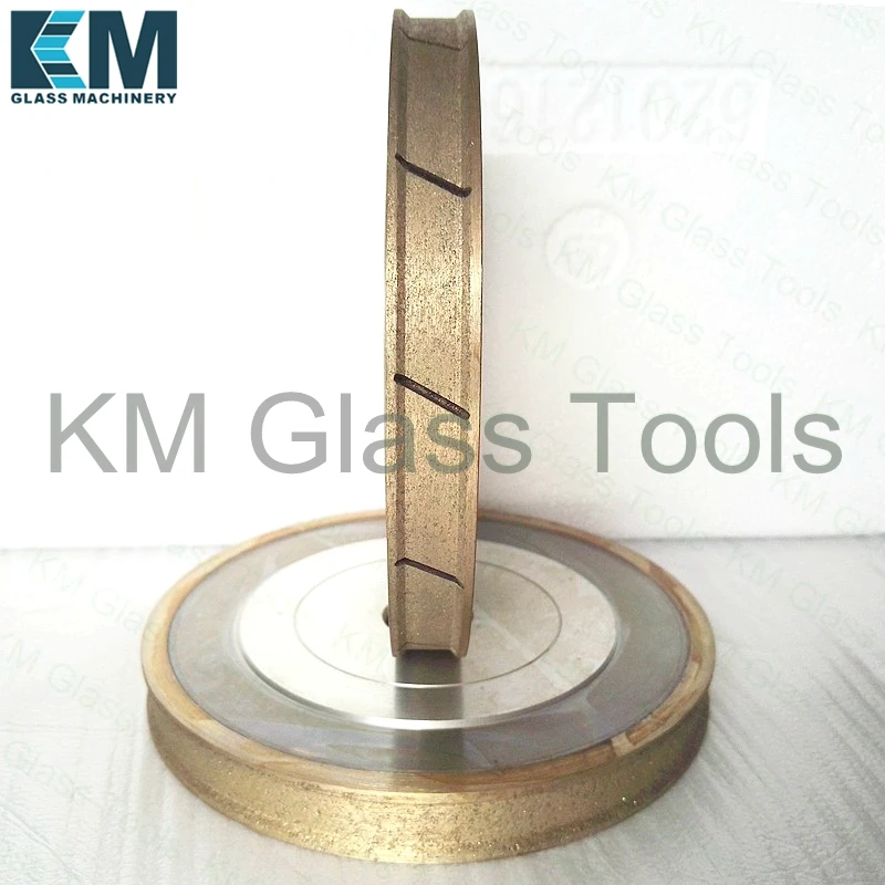 KM D150xFA3~15mm Peripheral Diamond wheel Flat edge with arris Grinding wheel abrasive wheel For Shape Glass Edging Machine products
