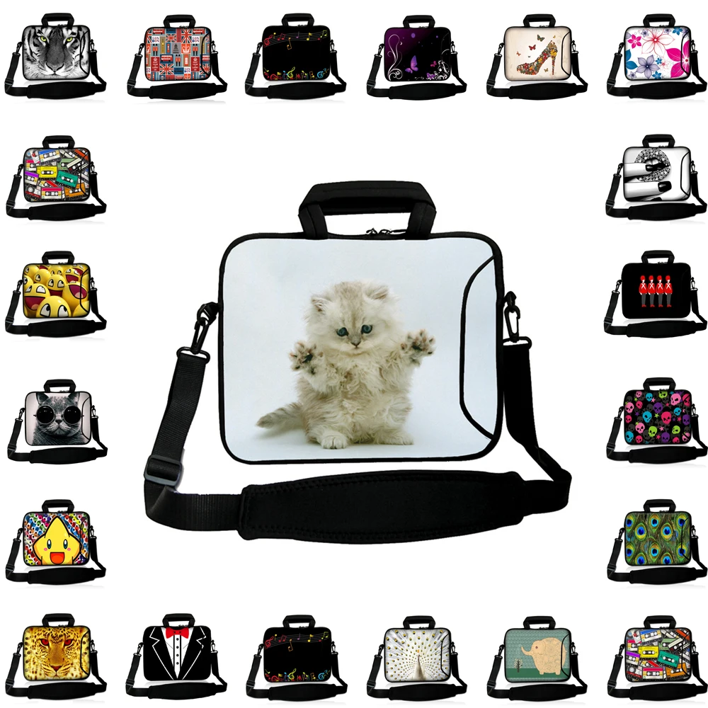 Эккаунт неопрен 10, 12, 13, 14, 15, 17 дюймов ноутбук сумка на плечо портфель для MacBook Pro/Air 11 12 13,3 15,4 15,6 17 шт