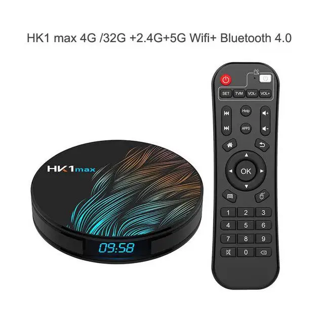 HK1 MAX Android 9,0 ТВ коробка 4K Youtube Google Assistant RK3328 64G 32G 3D видео ТВ приемник Wi-Fi, Play Store, Smart set top tv BOX - Цвет: 4G 32G