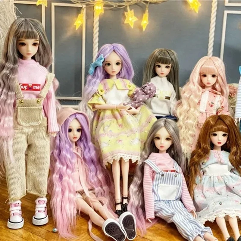 30cm Doll Set 16 Joint Mavable 1/6 Bjd Toys with Wig Makeup Girl Play House Derss Up Accessories Gift for | Игрушки и хобби