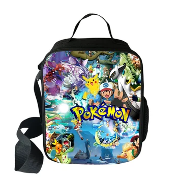 

Haunter Eevee Charmander Portable Lunch Bags Student Food Storage Bags Kids Picnic Travel Lunch Tote Bags