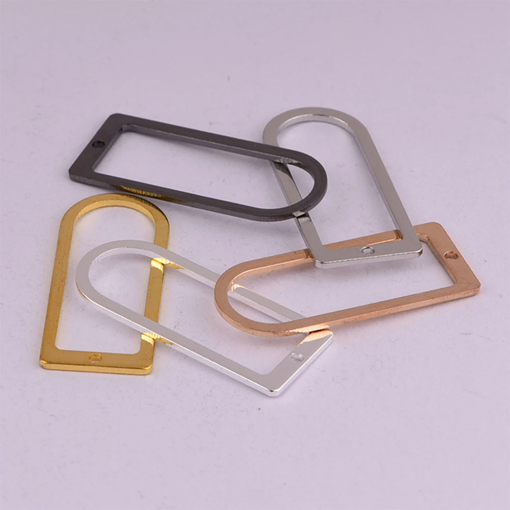 

10pcs Gold Silver Color Gun Black Geometric Door Shape Frame Charms Pendants For DIY Earring Necklace Jewelry Making Accessories