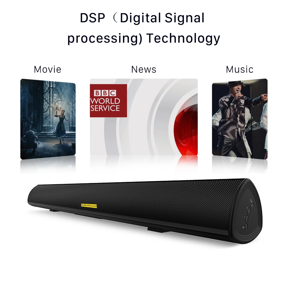 100W Home Theater Sound System 2.0 Soundbar TV