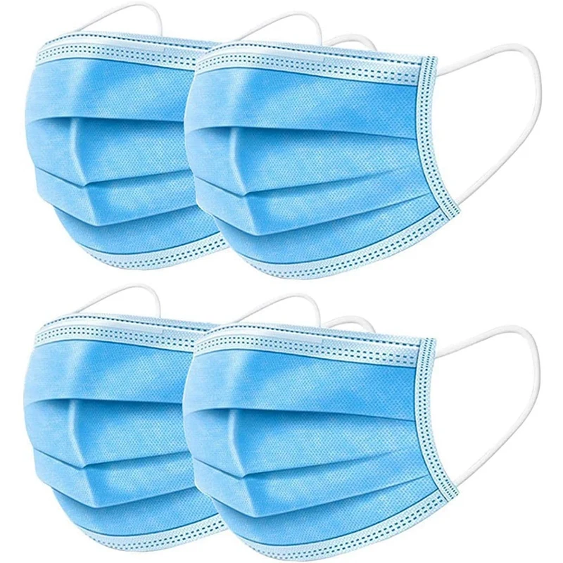 

Hot -100Pcs Wholesale mask Anti Disposable Ear-loop Face Mouth Masks Dust-Proof Personal Protective Mask drop shipping in stock