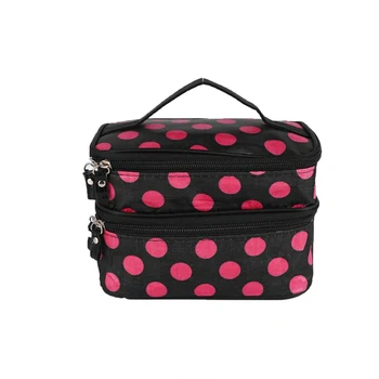 

Peas Pattern makeup case with 2 zipper