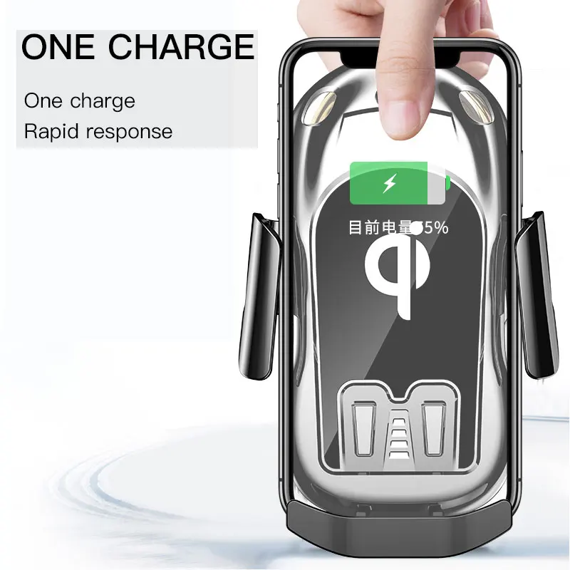 Wireless car charger in wireless charger for Samsung note9 / S10 / S9 and iPhone wireless charger holder and Receiver