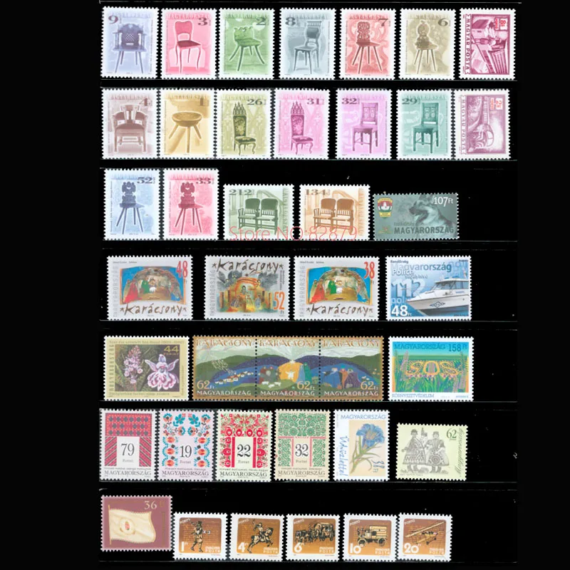 Hungary Postage Stamps Collection 38 PCS Differnt All New Unused