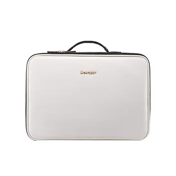 

Rownyeon Cosmetic Mirror Box with Mirror Portable Cosmetic Storage Box Cosmetic Bag with Divider Makeup Brush M22 L
