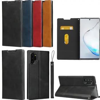 

Calf Stripe Leather Phone Case for Samsung Galaxy Note 10 Pro Wallet Bag Cases Card Slot Stand Flip Cover for Samsung Note 10
