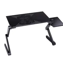 Регулируемый алюминиевый стол для ноутбука эргономичный ТВ-Кровать Подставка для ноутбука ПК Ноутбук Настольная подставка с охлаждающим вентилятором коврик для мыши