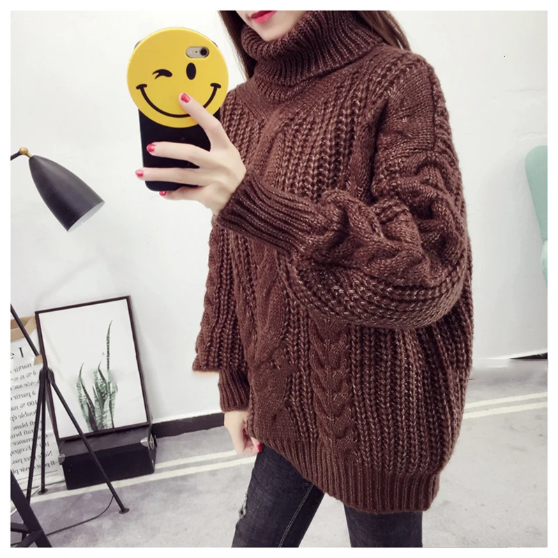

Herf and Winter Warm Women Trui Long Mouwen Coltrui Fried Trui Kashmir Trui High elasticity Thick Trui