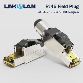 

Industrial Grade Cat6A Cat7 Cat8 Toolless Field Termination Plug Shielded RJ45 Fast Installation Connector No Need Crimping Tool