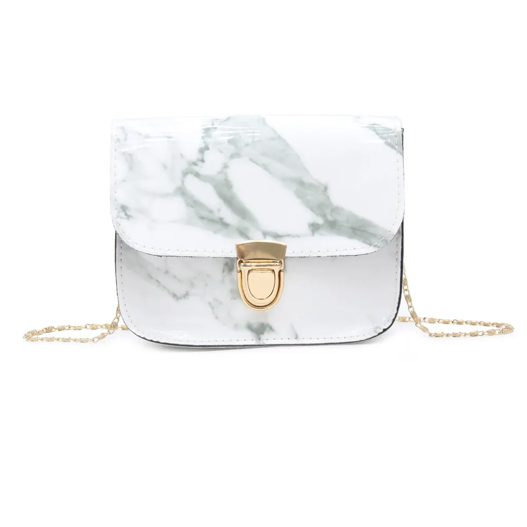 Bags for Women 2019 Marble Pattern Shoulder Bag Lock Buckle Wild