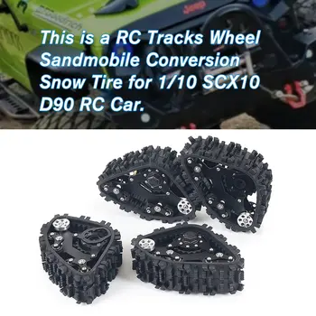 

4Pcs/set RC Tracks Wheel Sandmobile Conversion Snow Tire for 1/10 Traxxas TRX-4 Car Upgrade Parts Accessories