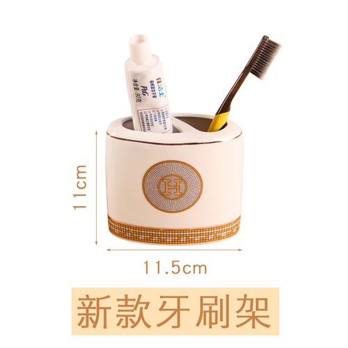 Toothbrush holder B Желтый мозаичный узор, товары для очистки ванной комнаты, гель для душа, зубная щетка, ведро, мыльница, роскошный керамический держатель для зубной пасты - Цвет: Toothbrush holder B