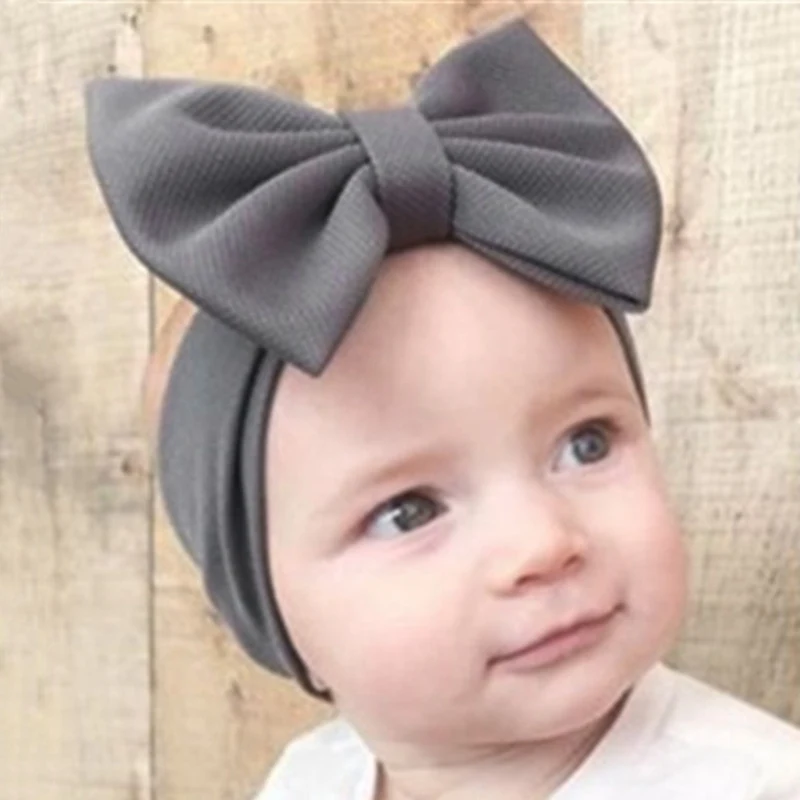 

1pc 6 Colors Baby Bow Cloth Headband Girls Spring 2020 Kids Soft Elastic Round Head Wrap Newborn Bow Hairband Hair Accessories