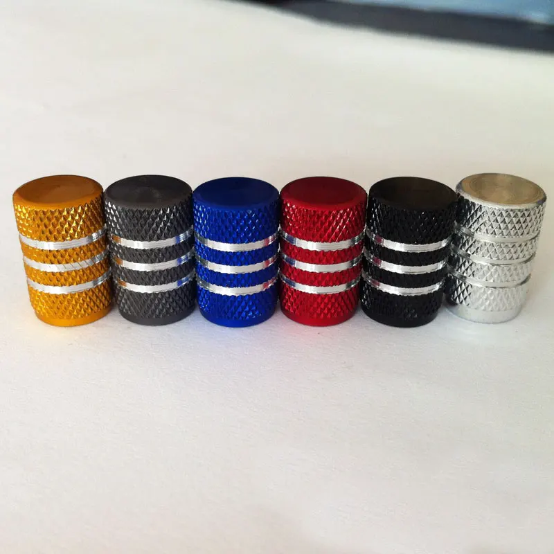Bouchons De Valve De Pneu En Alliage D'aluminium - Anti-poussière, étanches - Pour Voiture, Moto, Vélo - Lot De 4 - Choix De Couleurs Et Formes (rond/hexagone)