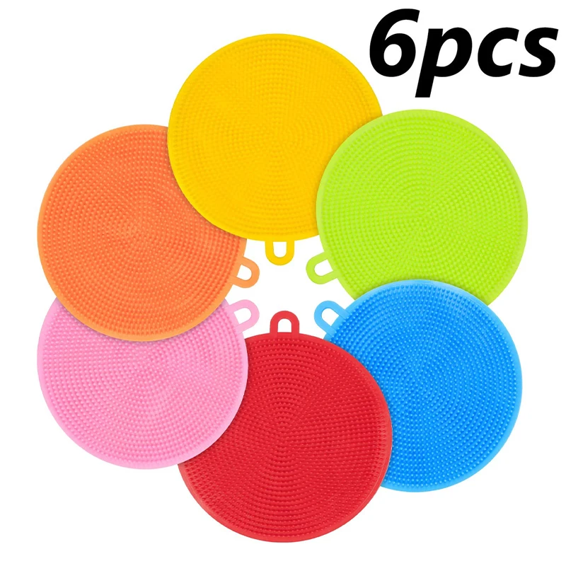 Washing-Tool Pot Cleaner Dish-Bowl Cleaning-Brush Scouring-Pad Silicone Vegetable Fruit