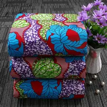 Lychee Life, 1 ярд, Анкара, Африканская Хлопковая ткань, настоящий воск, цветочный узор, ткань для вечерние, для изготовления платьев, сделай сам, аксессуары для шитья