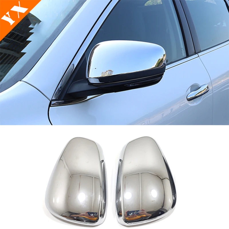 For Renault Kadjar Koleos Samsung QM6 ABS Chrome/Carbon Car Rearview Side door turning Mirror Cover trim 2016-2019 accessories