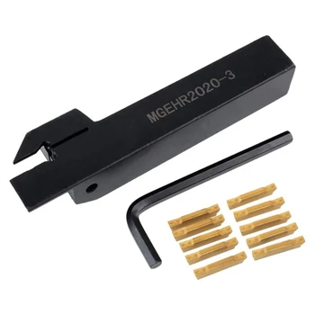 

10Pcs Mgmn300-M Inserts + Mgehr2020-3 Right Hand Toolholder Boring Bar with Wrench for Lathe Cutting Turning