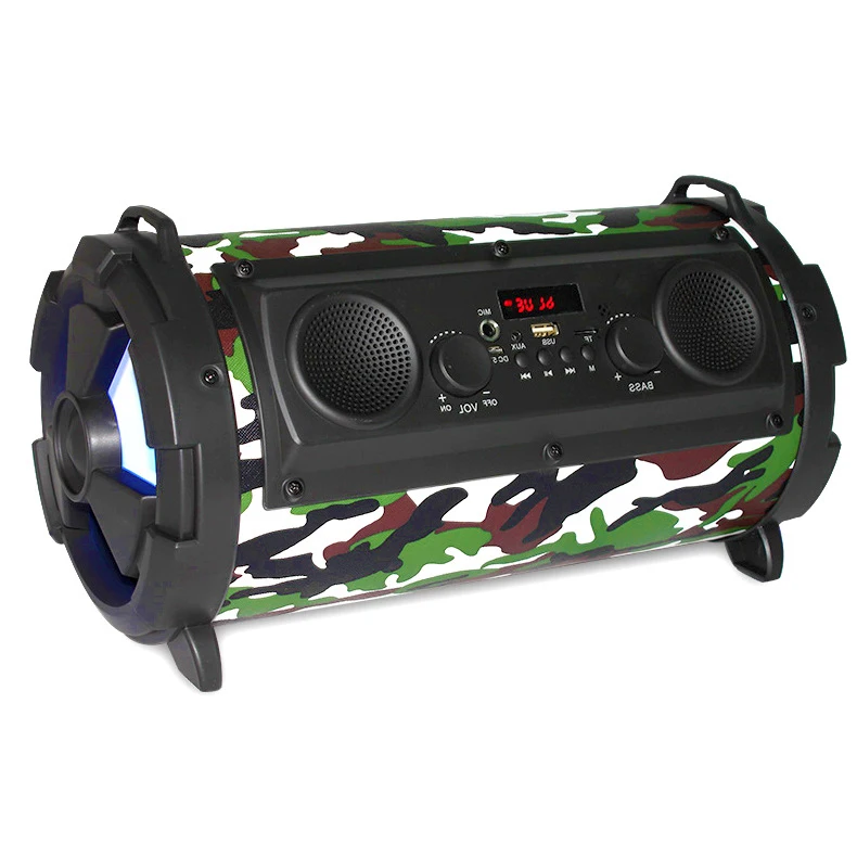 Camouflage Bluetooth динамик Hifi Портативная колонка музыка громкий динамик s Саундбар сабвуфер стерео бас FM радио уличный динамик s - Цвет: Camouflage