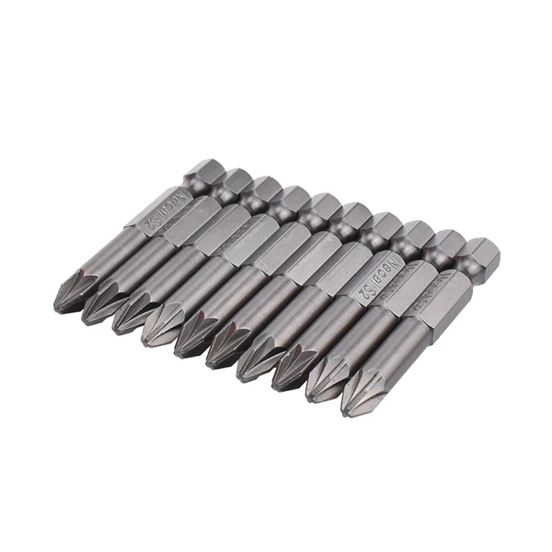 

10pcs Pozidriv Bits for Screwdriver Bit Set Power Tools Bits Set Screwdriver Tips Magnetic Bolt Driver Electric Tool 1/4" 50mm