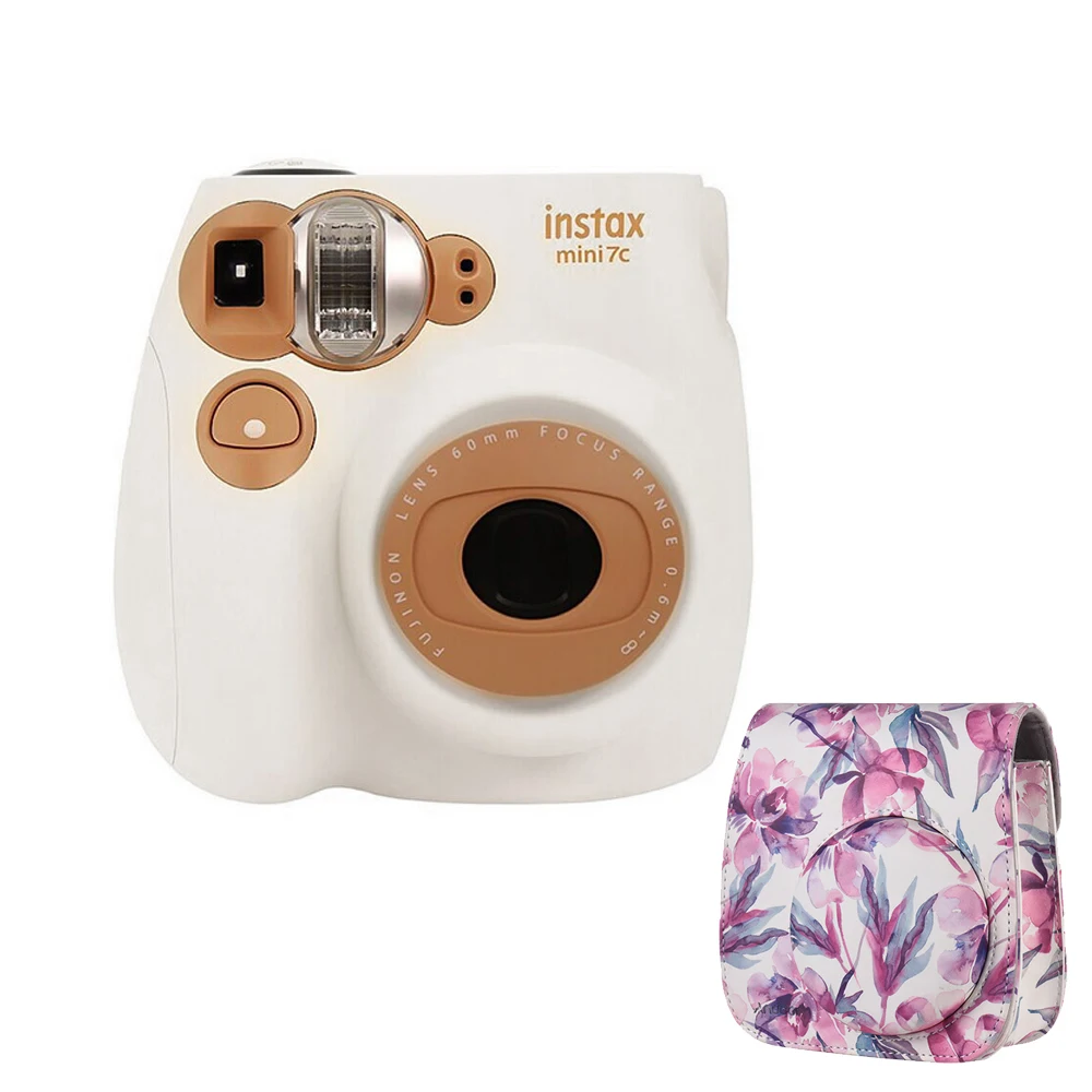 Fujifilm Instax Mini пленочная камера era Mini7c мгновенная камера пленочная камера автоматическая фокусировка с батареей ремешок на запястье - Цвет: with Camera Bag