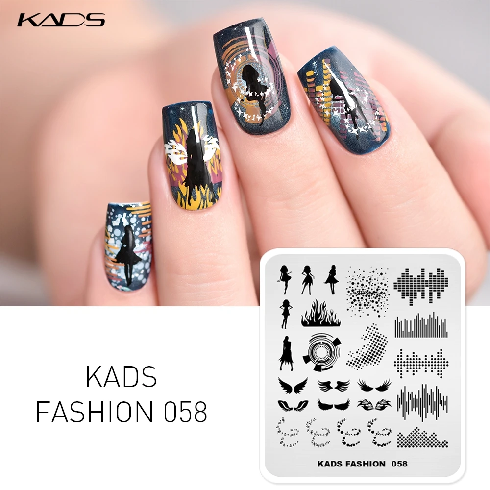 KADS Новое поступление 1 шт. наклейки для дизайна ногтей модные шаблоны для открыток аксессуары для ногтей инструмент для штамповки ногтей шаблон