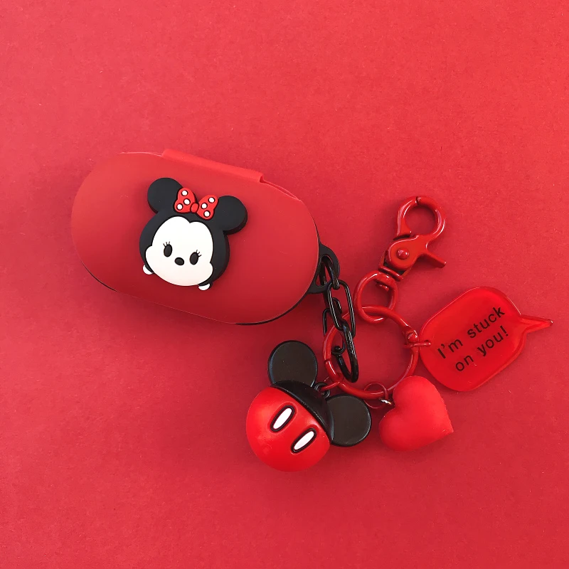 minnie 2 Силиконовый чехол с рисунком Микки и Минни для samsung Galaxy Buds, мягкий чехол, беспроводной Bluetooth чехол для наушников - Цвет: minnie 2