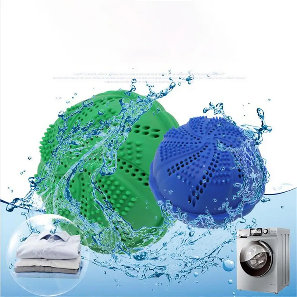 Anti-winding Laundry Ball Magic Decontamination Cleaning Ball Silicone Material Natural Ore Free Laundry Liquid Color Random