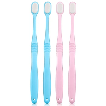 

4 Pcs Micro-Nano Manual Toothbrush Extra Bristles Toothbrush with 20,000 Bristles for Fragile Gums Adult Kid Children