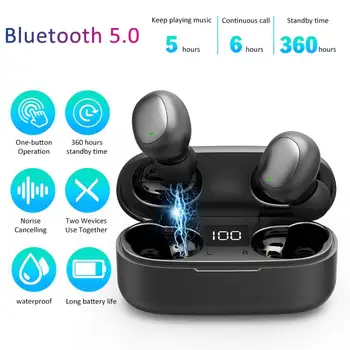 

GW13 Wireless Earphone Bluetooth V5.0 For Phones With Micro Hd Call Led Display Stereo Earphone Wireless Earphones Noise Cancel