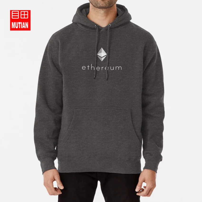 darkgrey-hoodie Эфириум Логотип толстовки кофты эфириум эфир крипто контракт Биткоин btc интернет деньги крипто - Цвет: darkgrey-hoodie