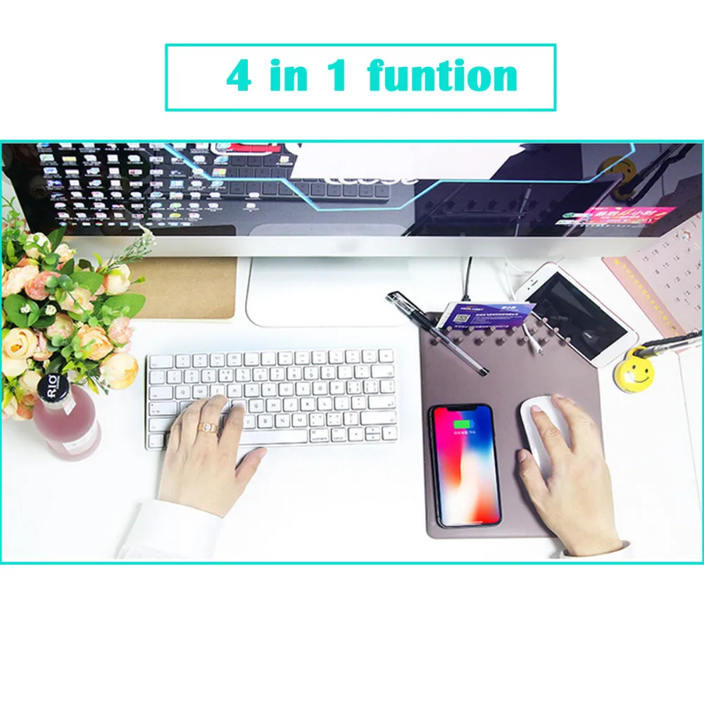 Wirless Charing pad для Iphone samsung QI Беспроводное зарядное устройство держатель телефона мягкий коврик для мыши